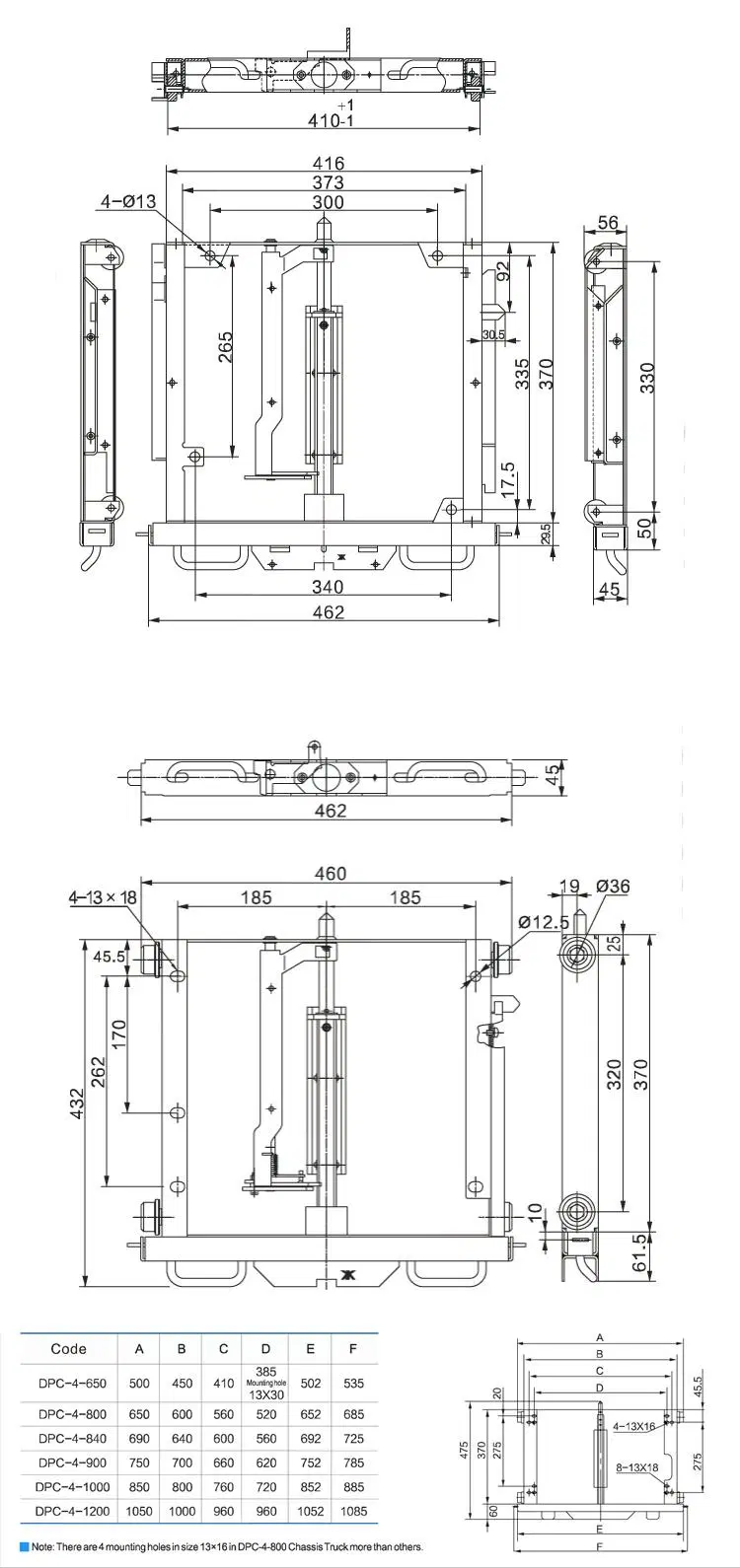 Kodery Dpc Width Moving Mechanism for Vcb Handcart Chassis Truck